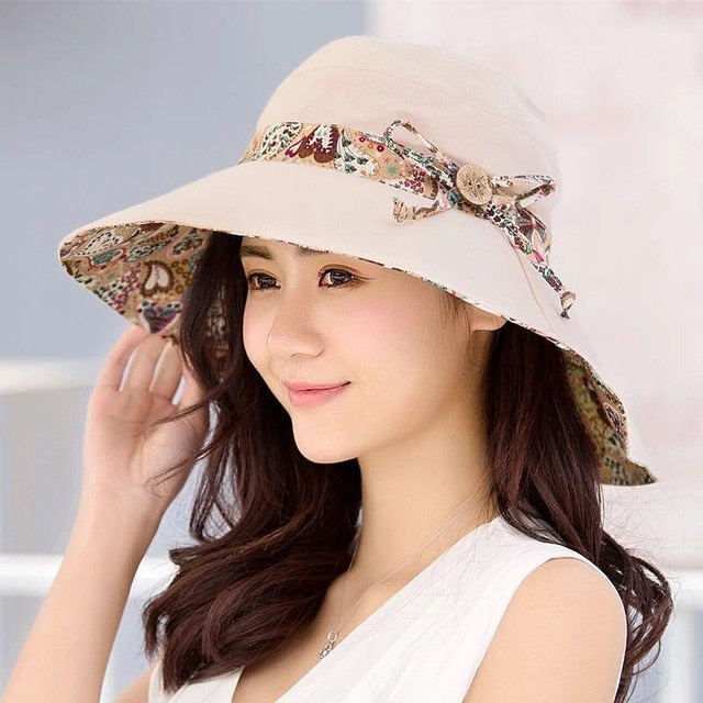 Women's Summer Sun Hat Upf +50 Reversible