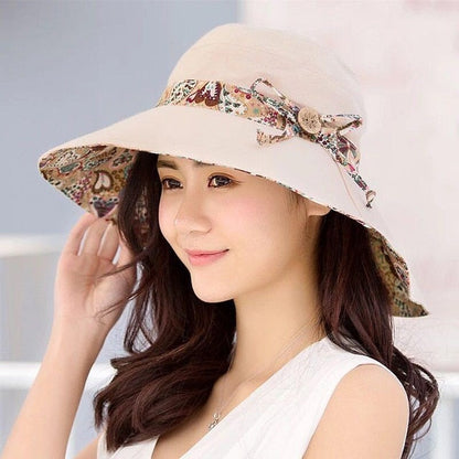 Women's Summer Sun Hat Upf +50 Reversible