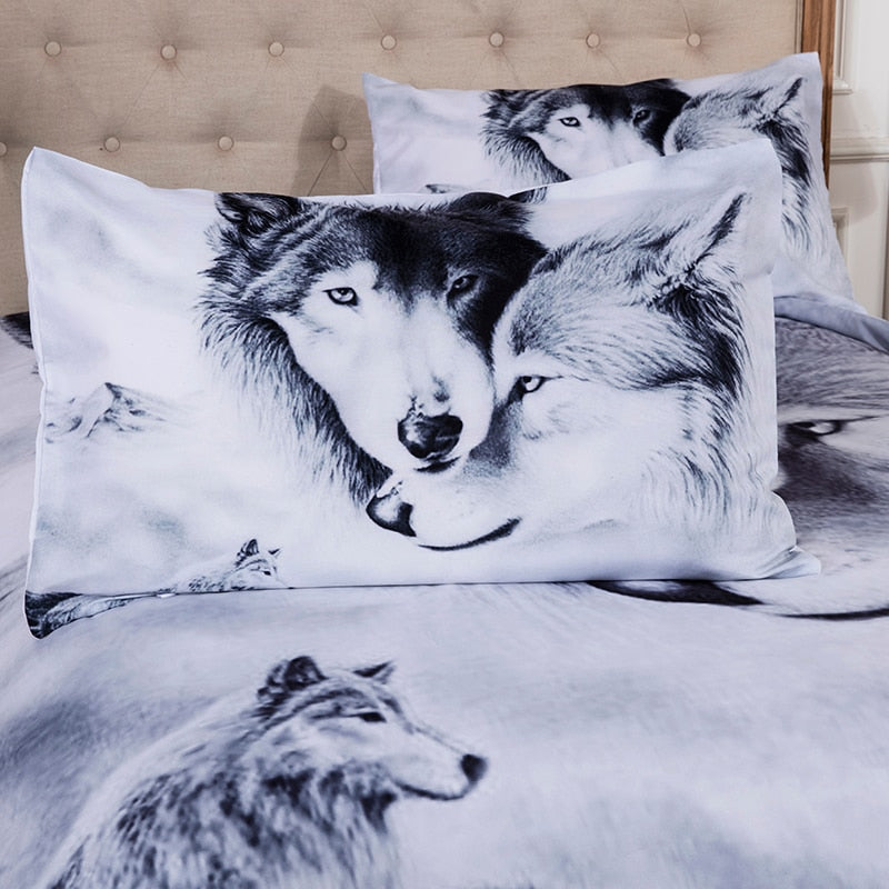 Animal Couple Bedding Sets Duvet and Pillow Shams