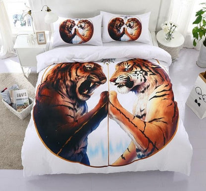 Animal Couple Bedding Sets Duvet and Pillow Shams