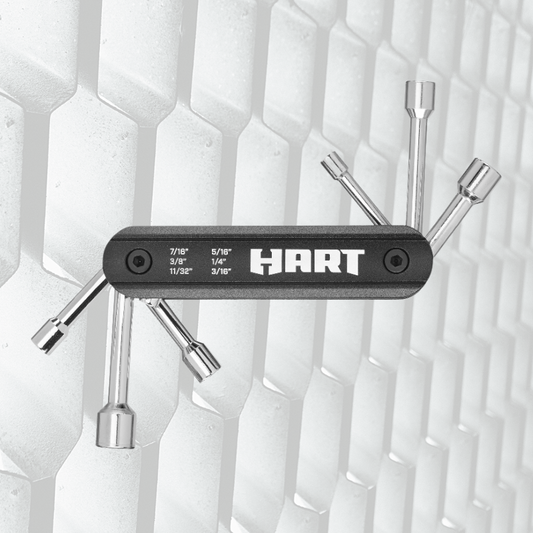 HART SAE 6-Piece Portable Folding Nut Drivers With Durable Housing