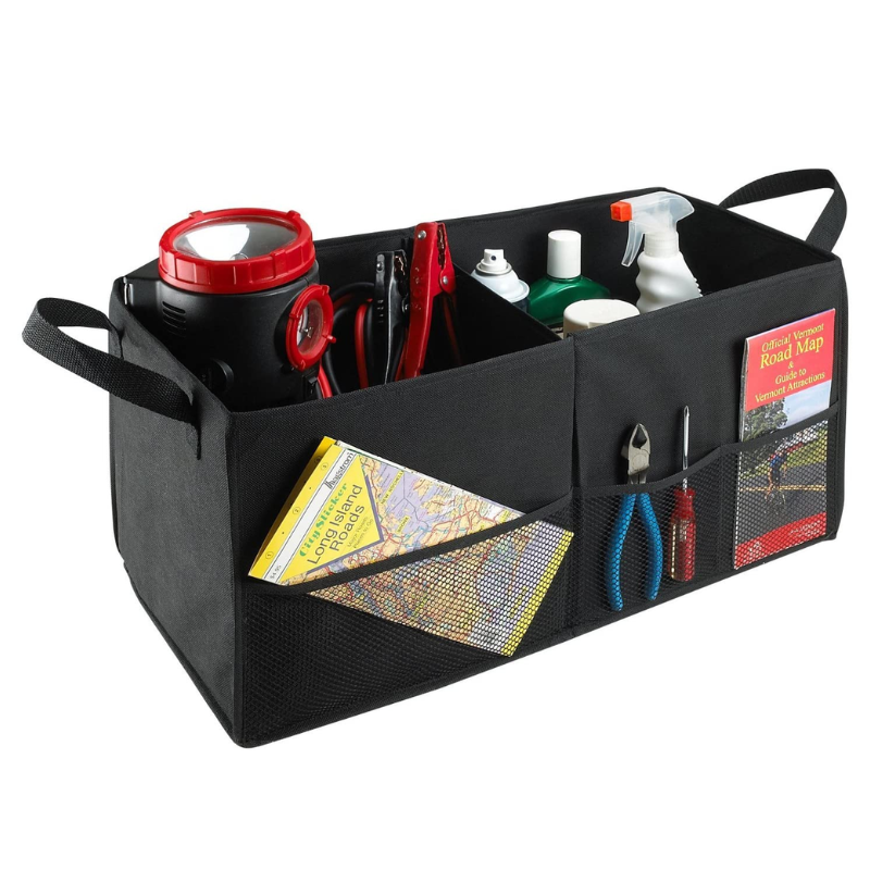 Fold Away Car Trunk Organizer, Black - 22" x 10" x 11"