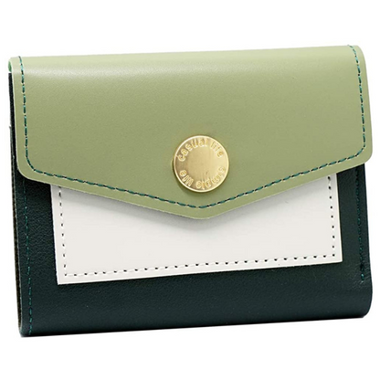Women's Tri-Fold PU Leather Clutch Wallet